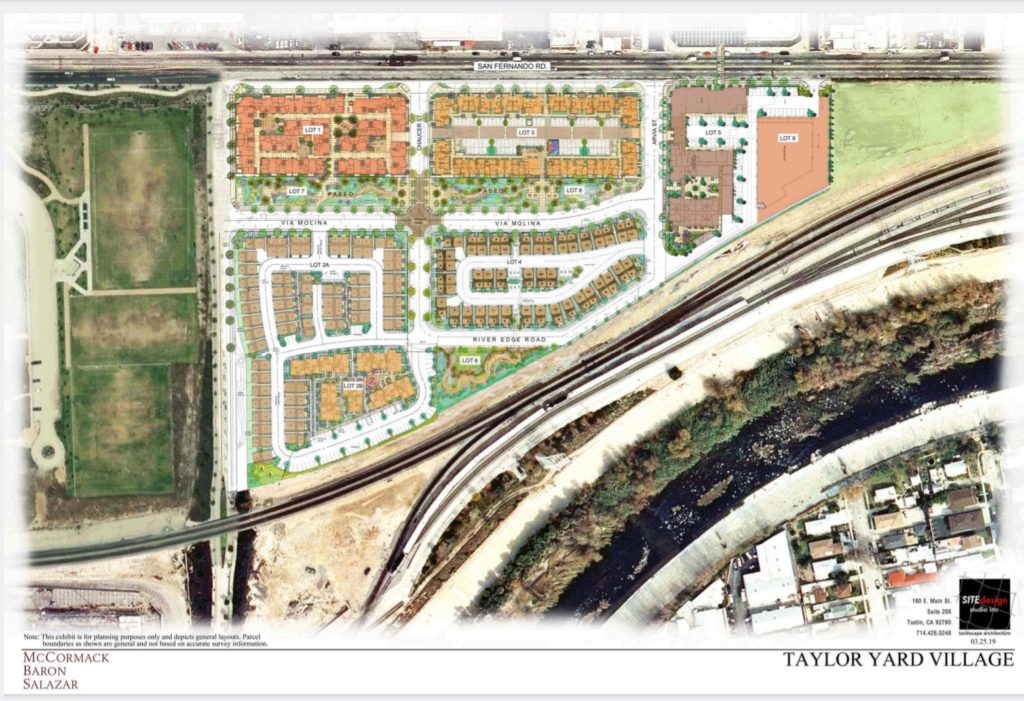 Topographical map for Taylor Yard Village