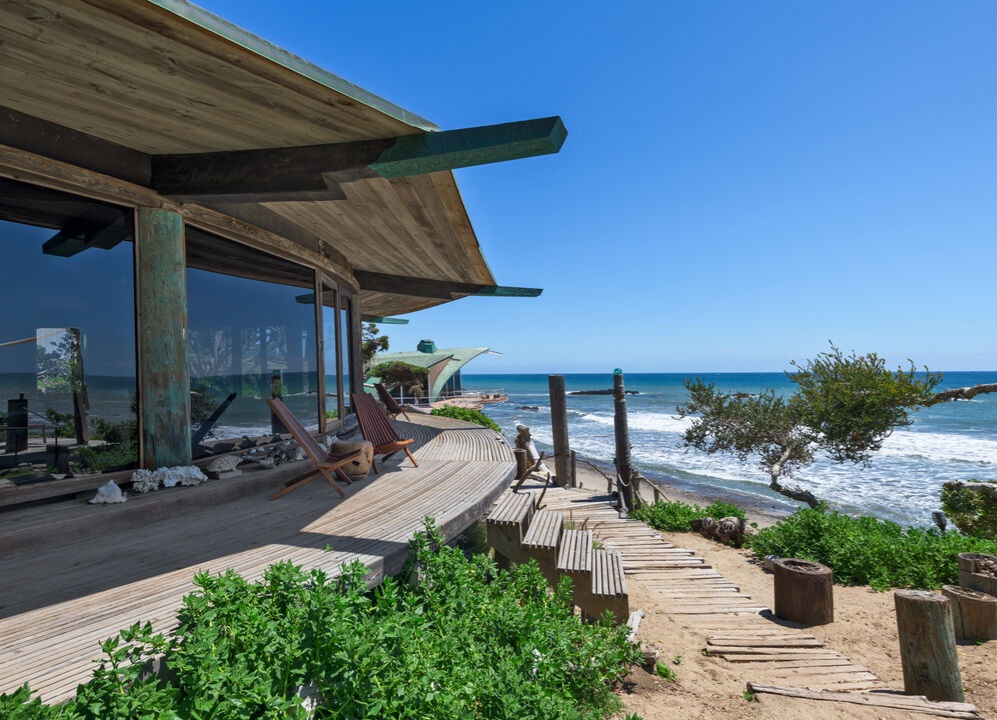 Harry Gesner’s Malibu Sandcastle House View From The Back Yard At The Expansive Pacific Ocean