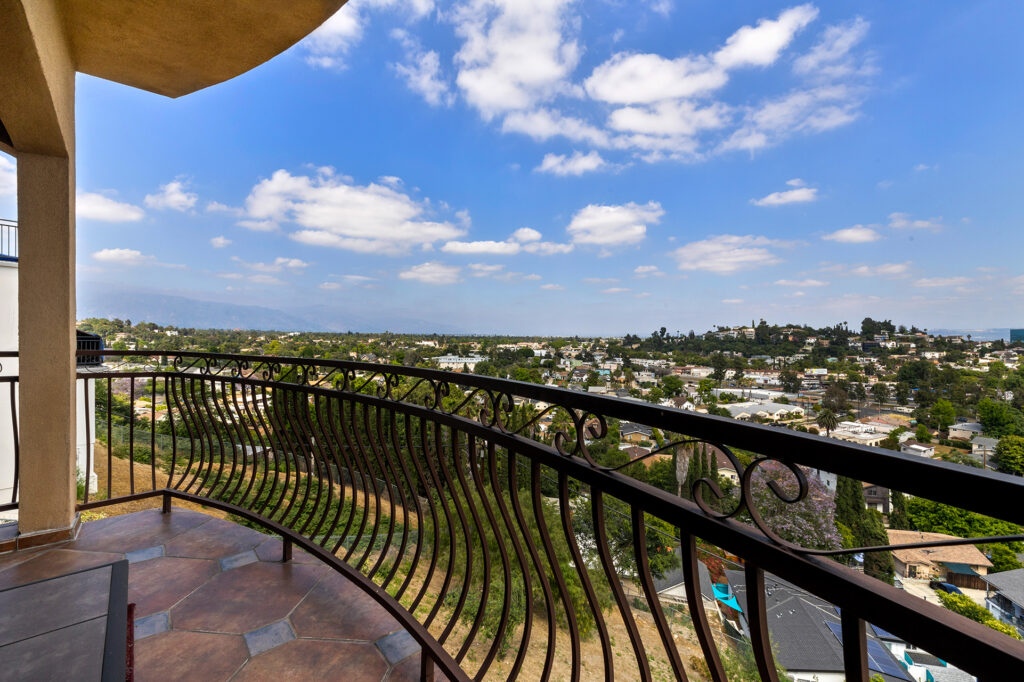Daytime sweeping views of Northeast Los Angeles from the patio deck